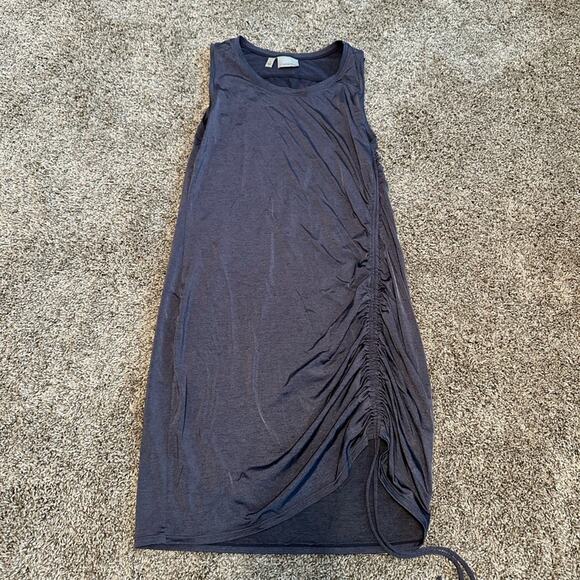 Athleta Dresses & Skirts - Athleta Grey Ruched Midi Dress EUC Size Small